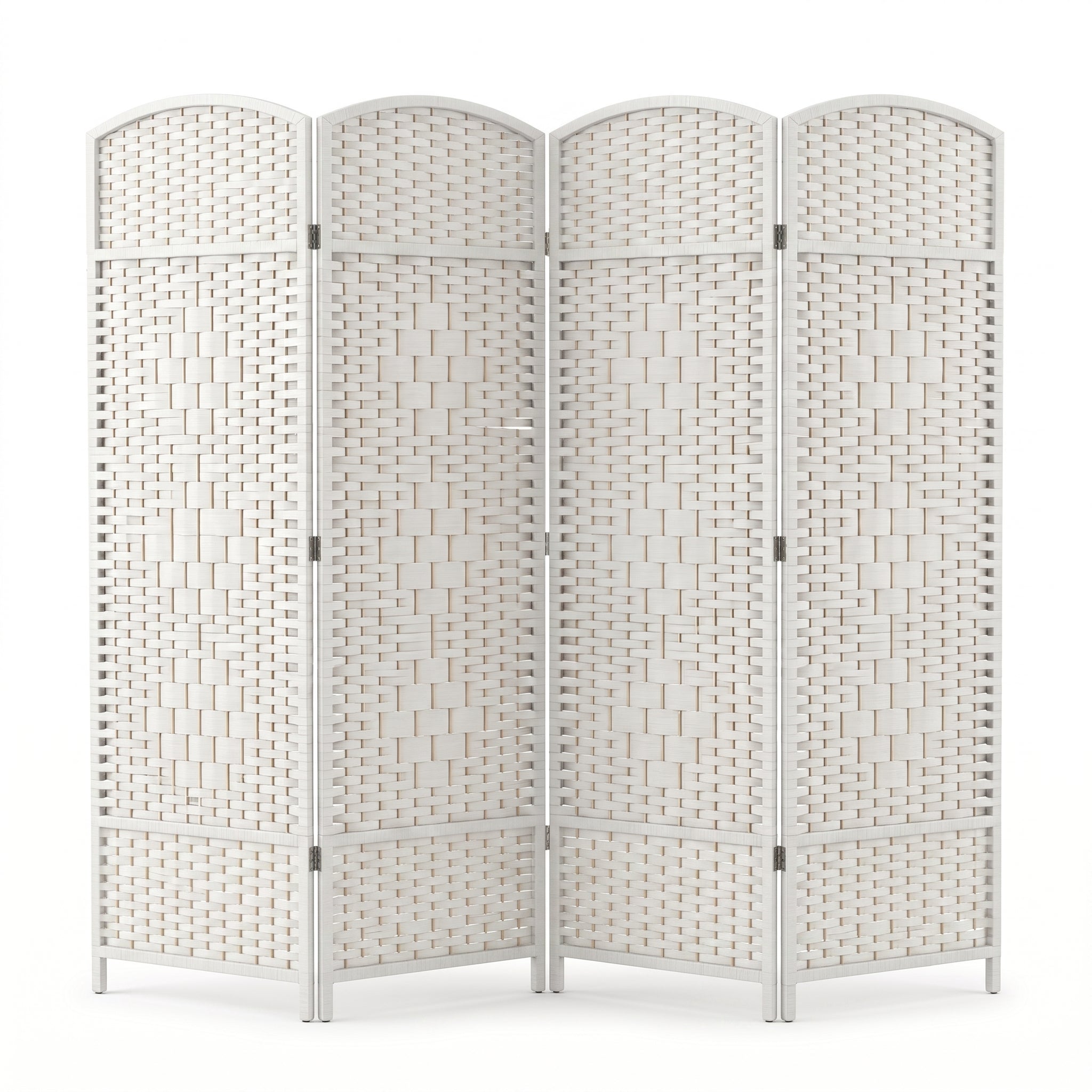 IvoQ Paravent pliable - 4 panneaux - 170 x 160 cm - Blanc