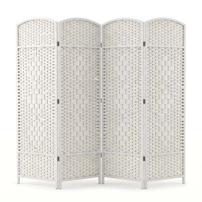 IvoQ Paravent pliable - 4 panneaux - 170 x 160 cm - Blanc