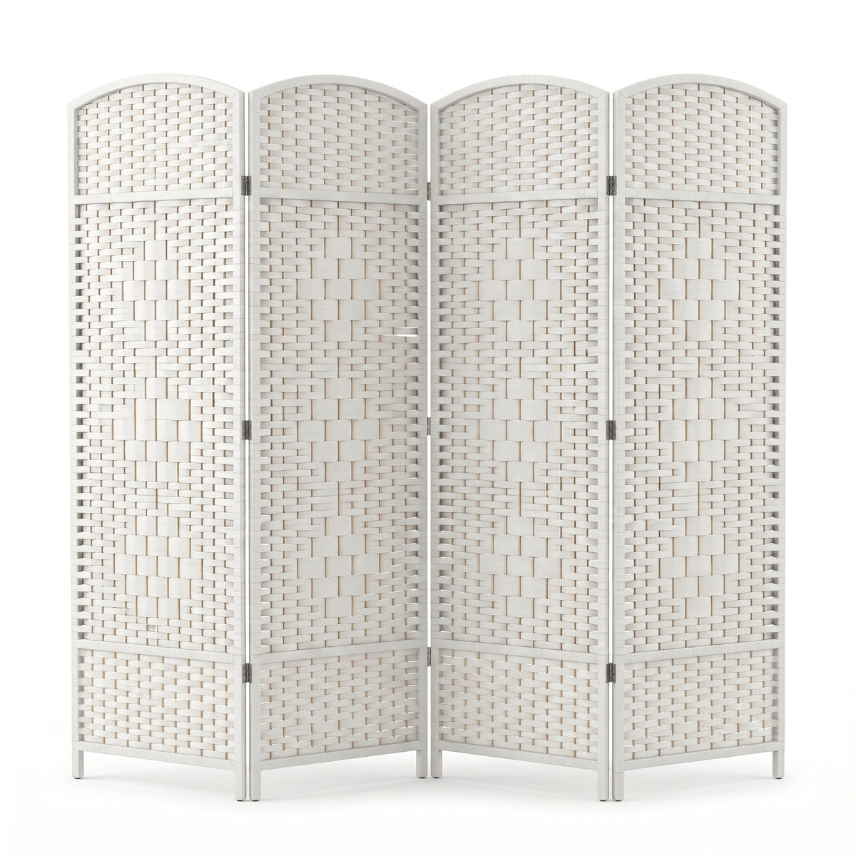 IvoQ Paravent pliable - 4 panneaux - 170 x 160 cm - Blanc