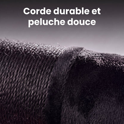 IvoQ Arbre à chat pour chats - 90 cm - Noir - Arbre à chat robuste avec balle de jeu et sisal - 90x40x40 cm