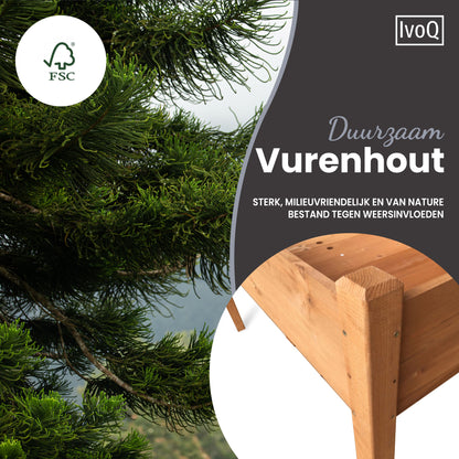 IvoQ Verhoogde Plantenbak FSC 126x60x76 cm-IvoQ