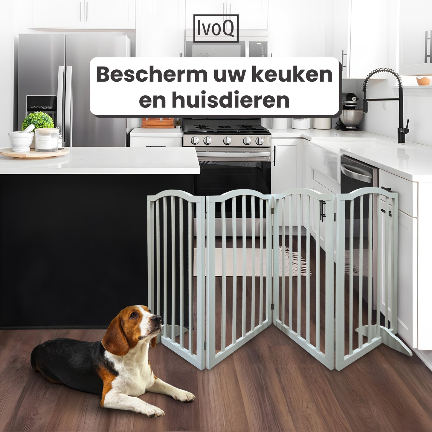 IvoQ Houten Opvouwbaar Veiligheidshek-IvoQ