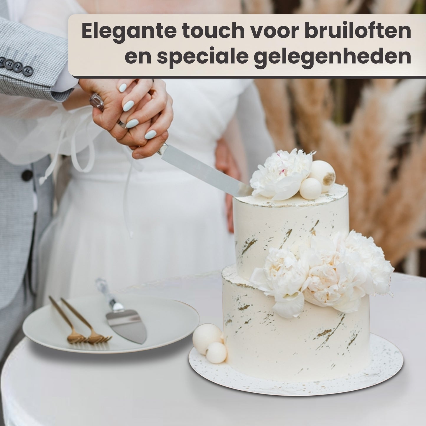 IvoQ Statafels Set Wit met Hoezen Ø80x110 cm-IvoQ