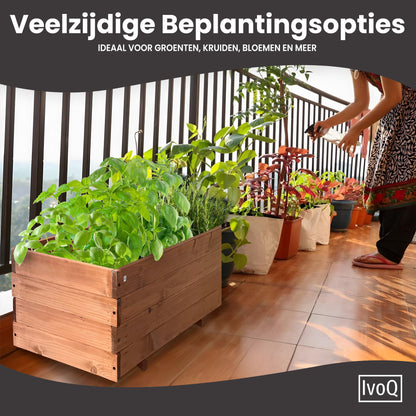 IvoQ Plantenbak Hout 80x40x32 cm-IvoQ