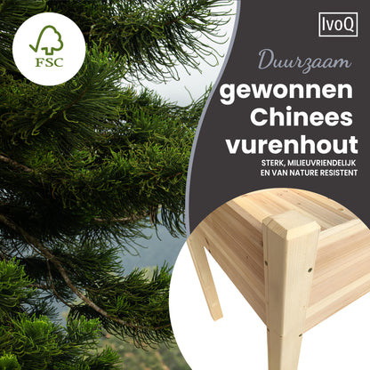 IvoQ Verhoogde Plantenbak FSC 126x60x76 cm-IvoQ