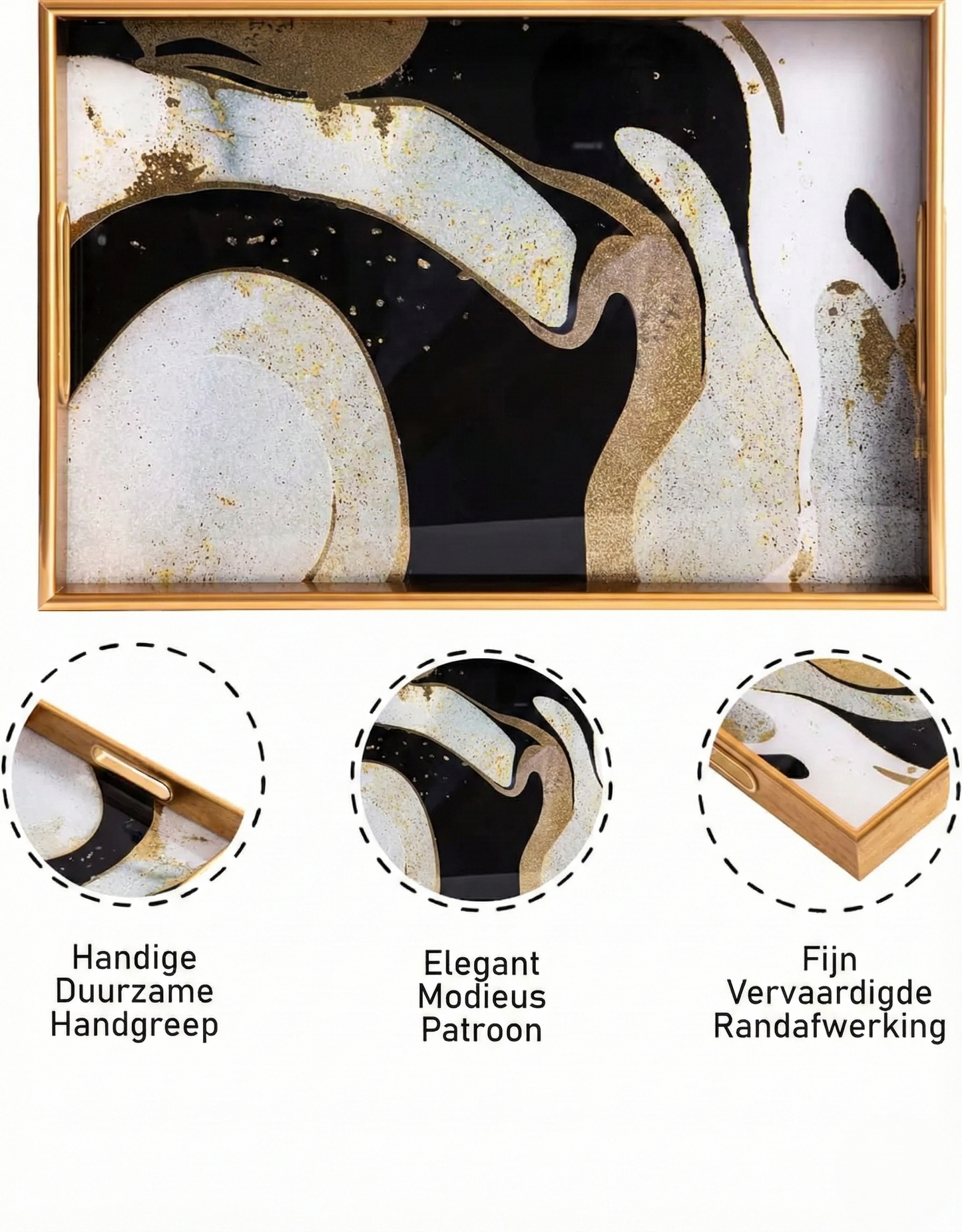 Plateau IvoQ Or et Noir