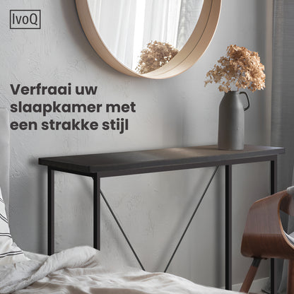IvoQ Sidetable Industrieel Hout Metaal Zwart-IvoQ