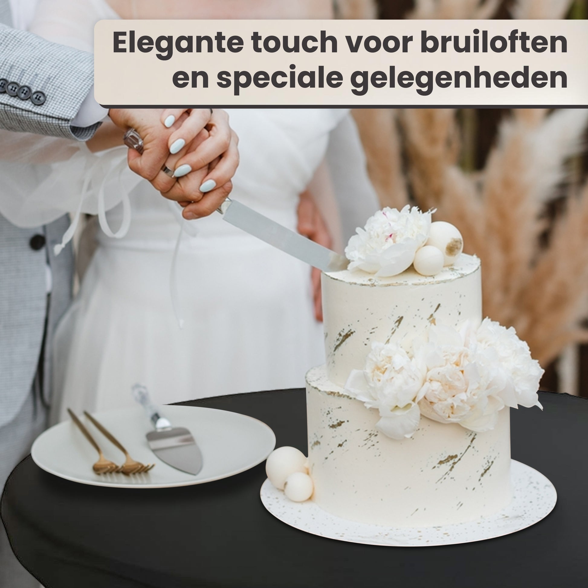 IvoQ Statafels Set Zwart met Hoezen Ø80x110 cm-IvoQ