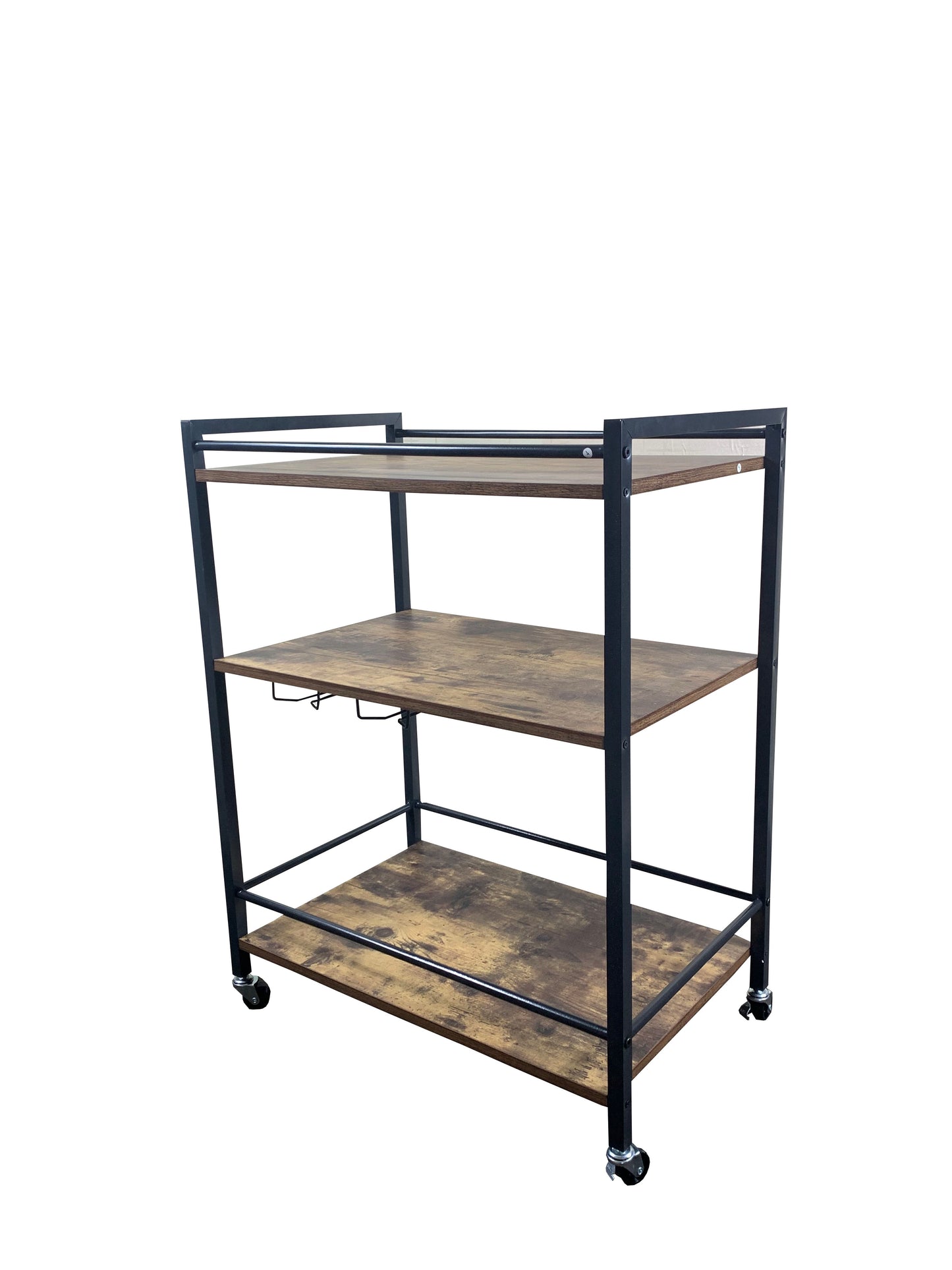 IvoQ Industriële Houten Serveerwagen op Wielen-IvoQ