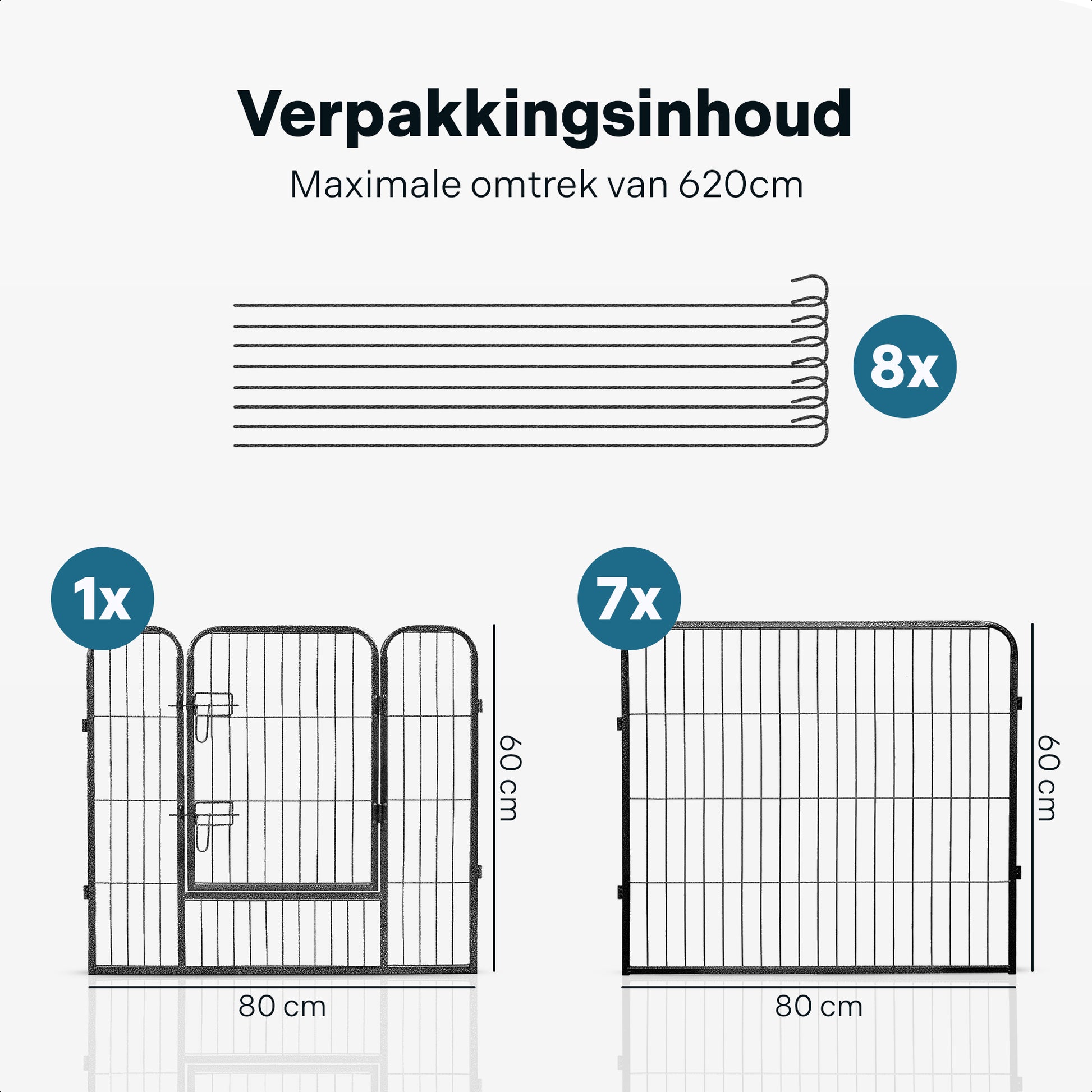 IvoQ Puppyren 8 Panelen 60 cm Hoog-IvoQ
