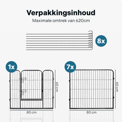 IvoQ Puppyren 8 Panelen 60 cm Hoog-IvoQ