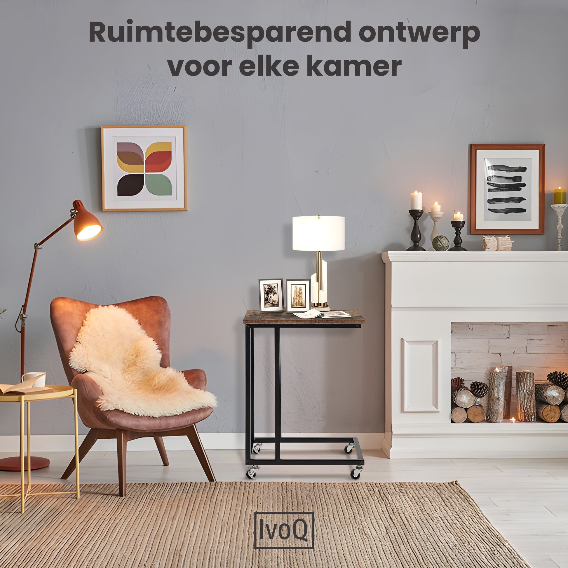 IvoQ Bijzettafel op Wieltjes-IvoQ