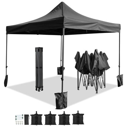 IvoQ Partytent 3x3 m Zwart Waterdicht-IvoQ