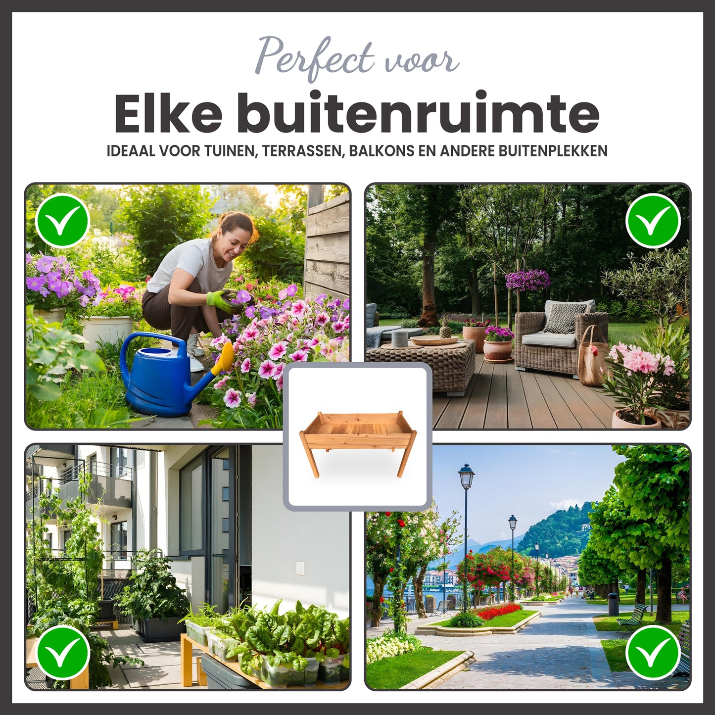 IvoQ Verhoogde Plantenbak FSC 126x60x76 cm-IvoQ