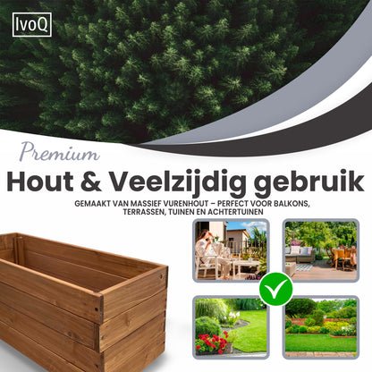 IvoQ Plantenbak Hout 80x40x32 cm-IvoQ
