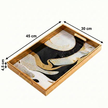 Plateau IvoQ Or et Noir