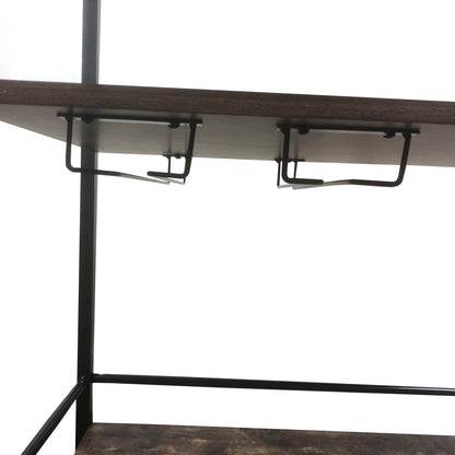 IvoQ Industriële Houten Serveerwagen op Wielen-IvoQ