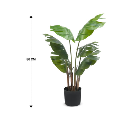 IvoQ Monstera Kunstplant 80 cm-IvoQ