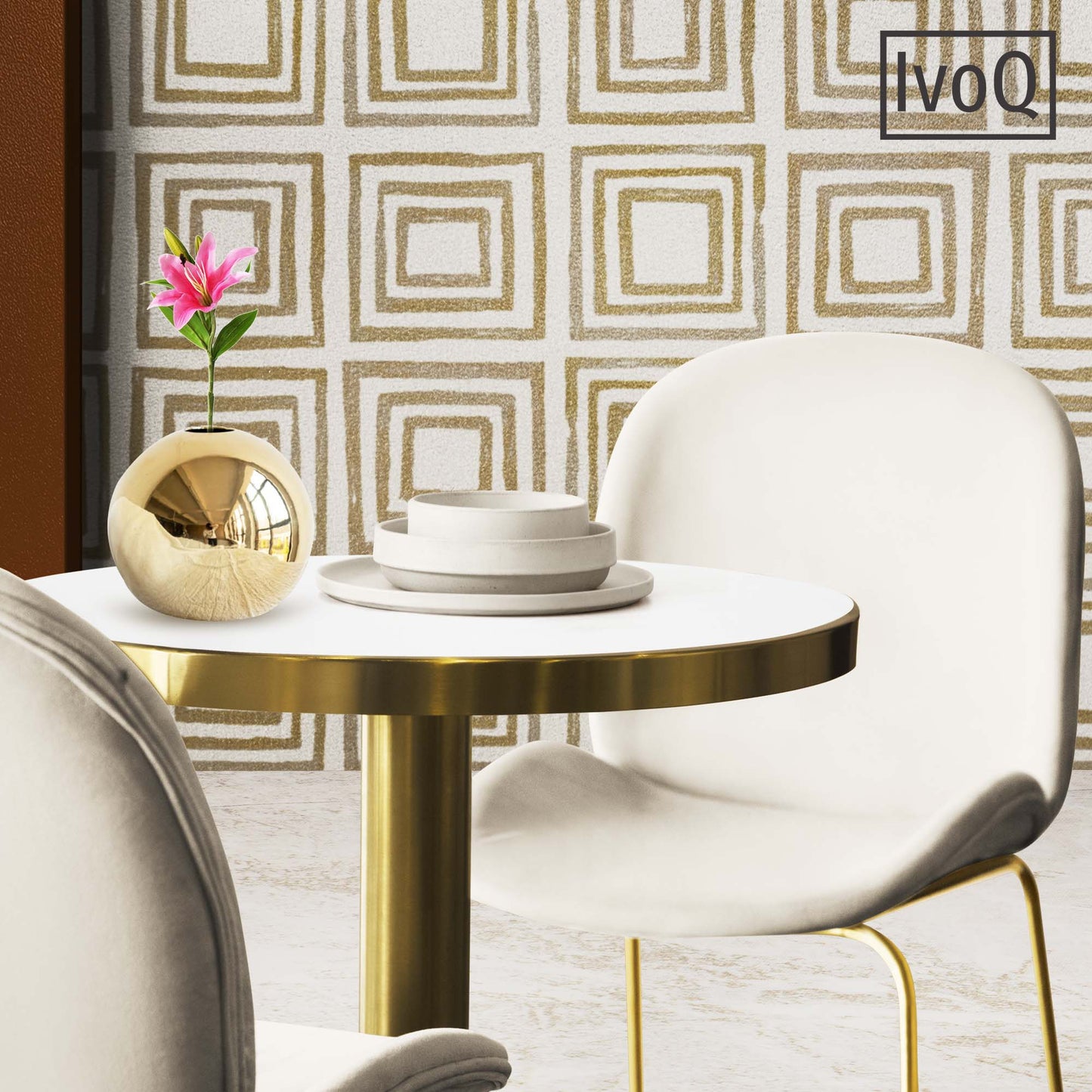 IvoQ Vazenset Goud Keramiek Luxe 3 Delig-IvoQ