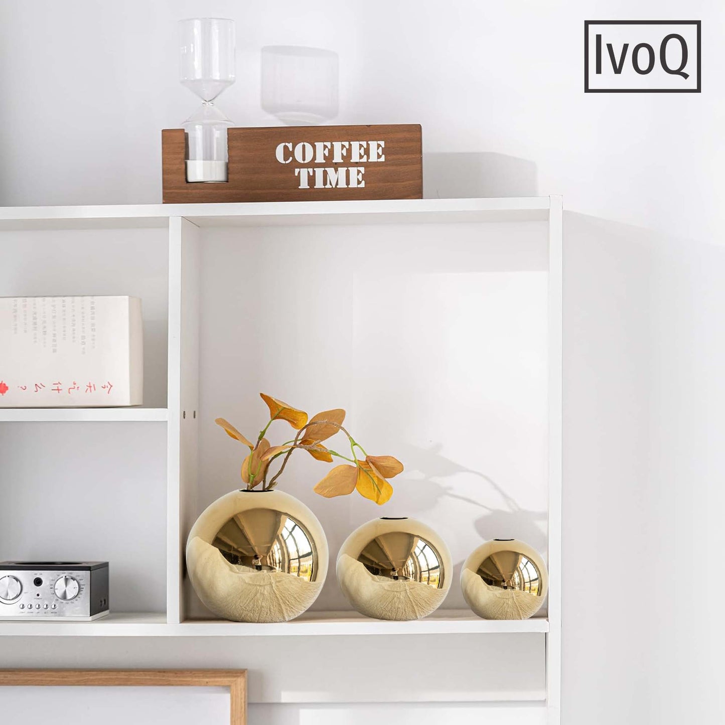 IvoQ Vazenset Goud Keramiek Luxe 3 Delig-IvoQ