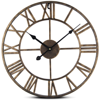 IvoQ Wandklok Goud Metaal Romeins 40 cm-IvoQ