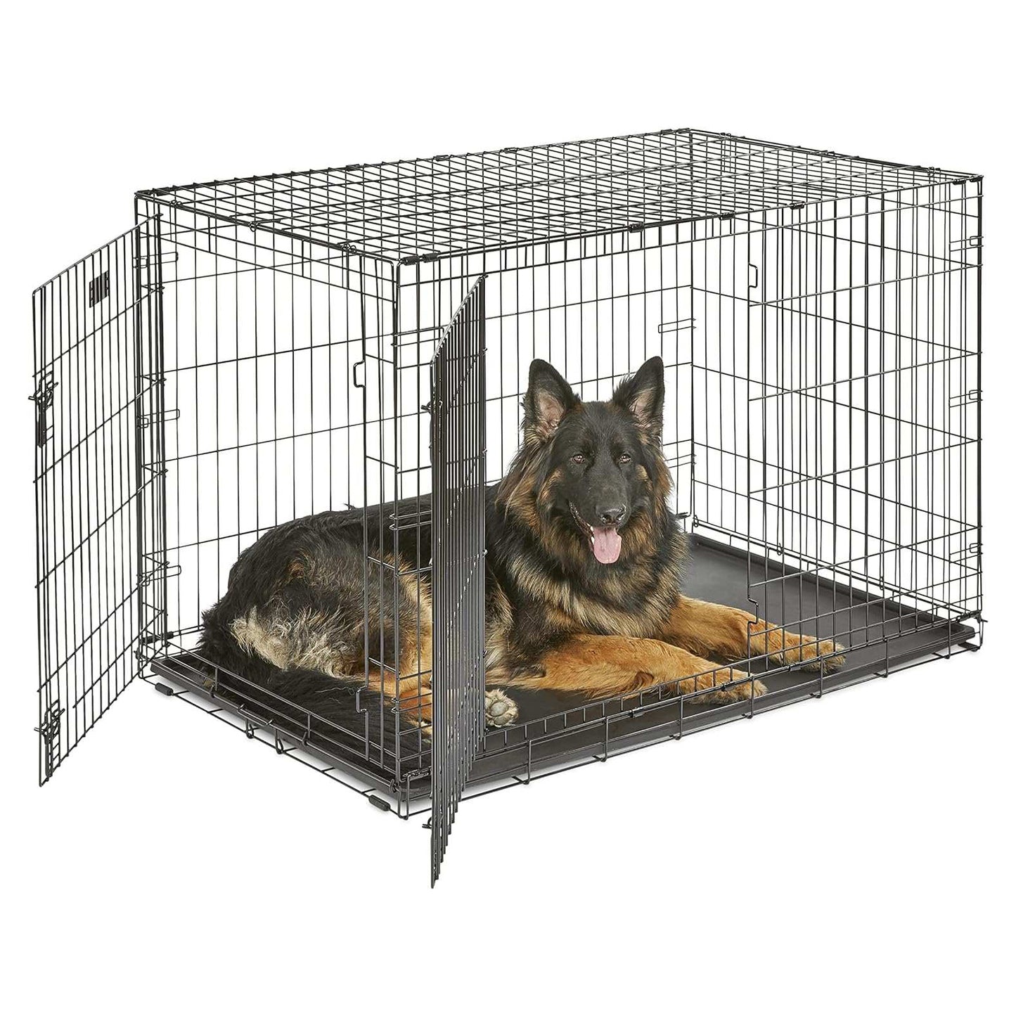 IvoQ Hondenbench L – 90×60×67 cm – Zwart-IvoQ