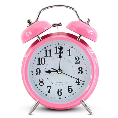 IvoQ Roze Klassieke Wekker met Dubbele Bel-IvoQ