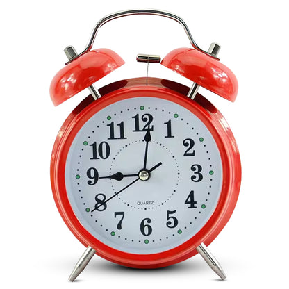 IvoQ Rode Klassieke Wekker met Dubbele Bel-IvoQ